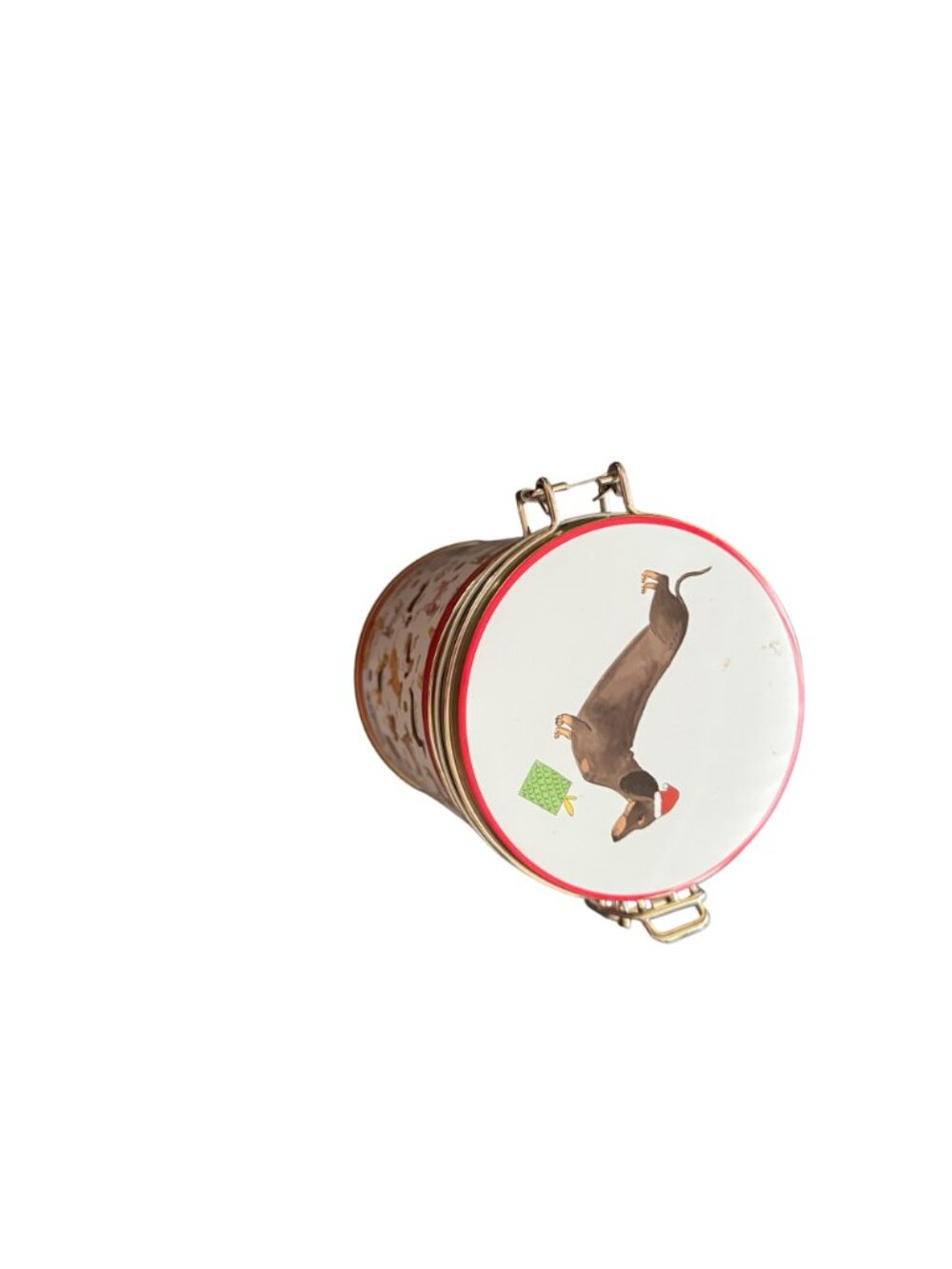 Dachshund Dog Metal Storage Tin With Lid & Dog Pattern - Picture 6 of 6